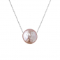 Preview: Perlenschmuck Set - Klassisch elegant - Perlenohringe lavandel und Silberkettekette lavandel Bild 3
